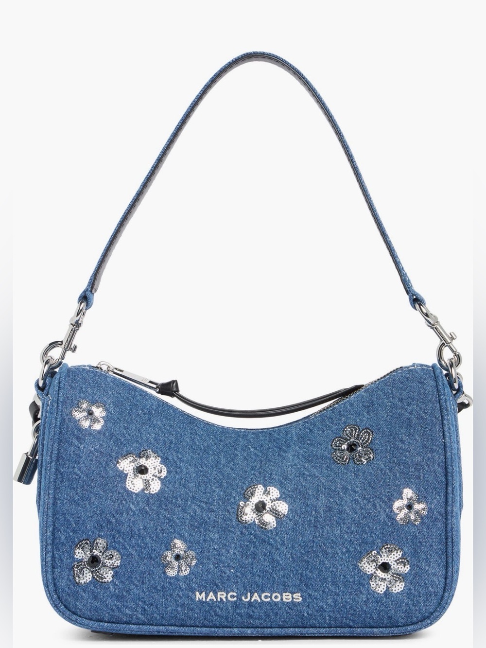 Marc Jacobs Denim Sequin Daisy Drifter Bag